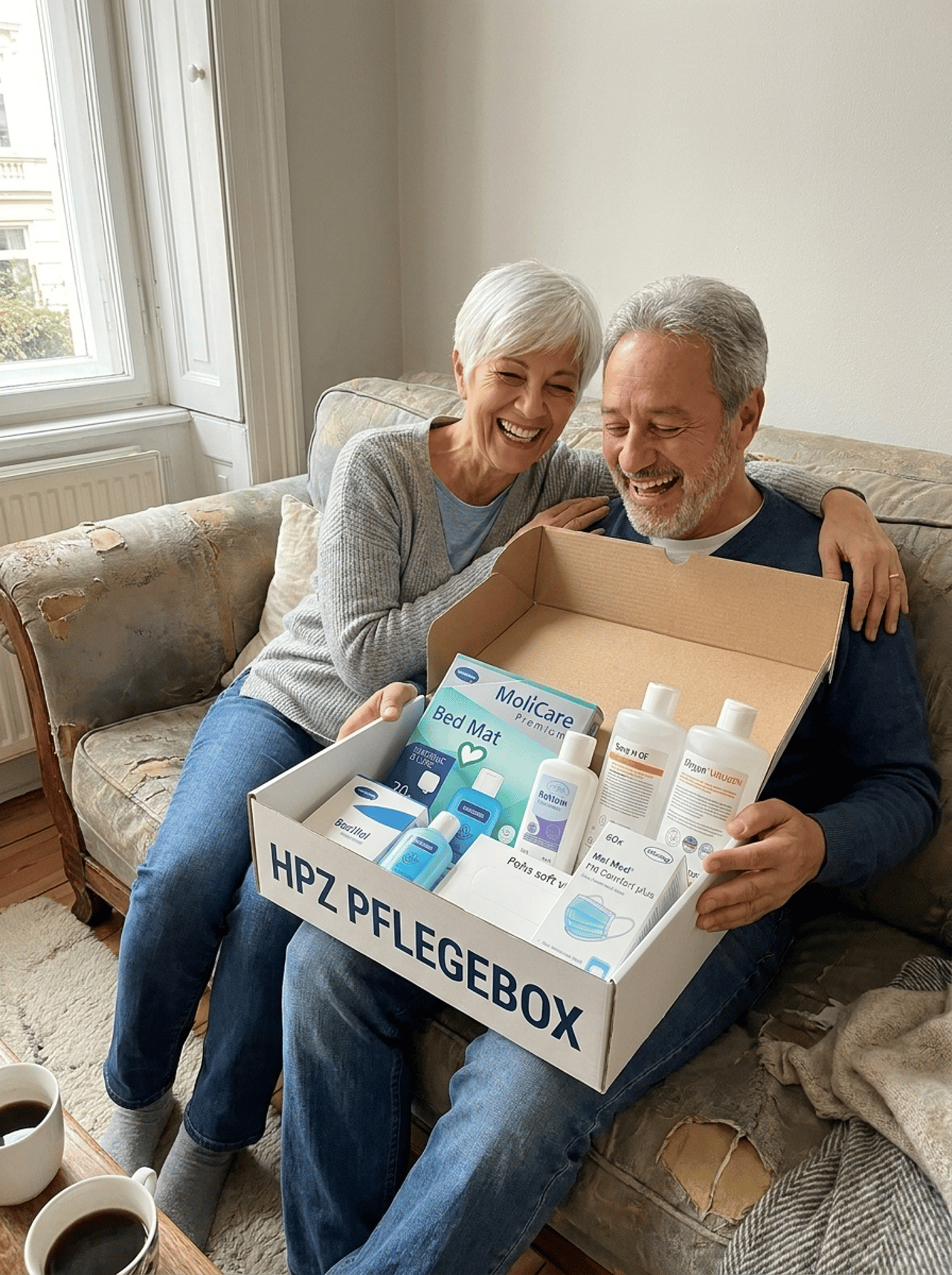 Paar mit HPZ Pflegebox