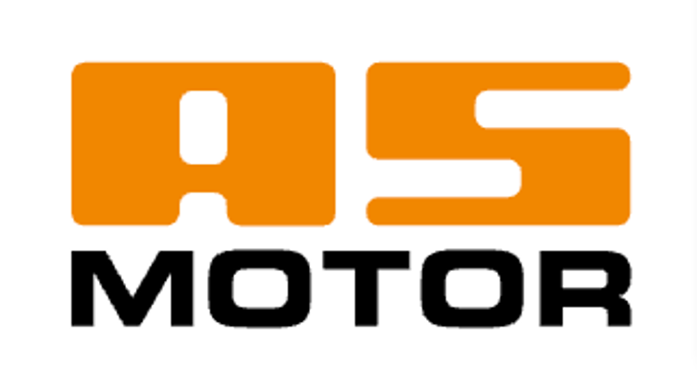 Das Logo zeigt die Buchstaben "AS" in orange und darunter das Wort "MOTOR" in schwarzer Schrift.