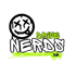 Schwarzes und neon-grünes "DRIVE NERDS .DE" Logo mit einem Smiley-Gesicht mit gekreuzten Augen.