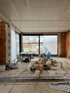 Wohnzimmer im hochwertigen Neubau – vorher