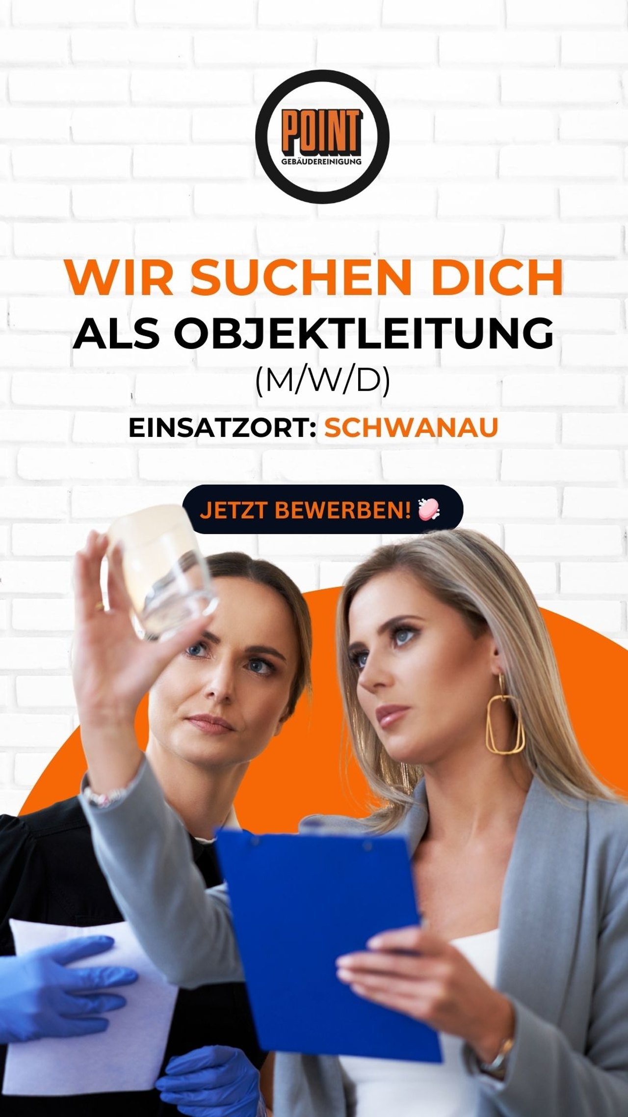 Recruiting-Anzeige POINT Gebäudereinigung: Objektleitung gesucht, Einsatzort Schwanau