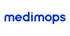 Medimops-Logo in Blau mit rotem Punkt über dem "i".