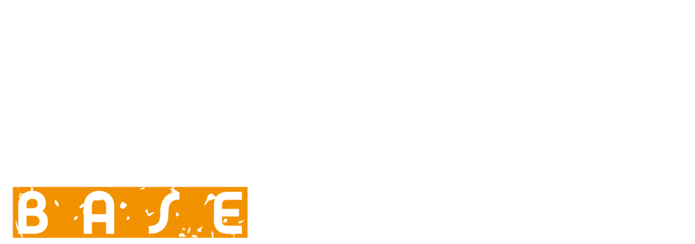 Weißer, stilisierter Text "impuls" über orangefarbenem Feld mit weißem Text "BASE" auf grünem Hintergrund.