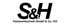 Schwarzes Logo S&H Feinwerktechnik GmbH & Co. KG auf weißem Hintergrund.