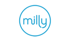 Blaues Milly-Logo in einem Kreis auf grünem Hintergrund.