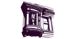 Detailreiche Illustration eines historischen Erkers mit Vorhängen. Symbol für Wohnqualität und Architekturpflege in der Hausverwaltung.
