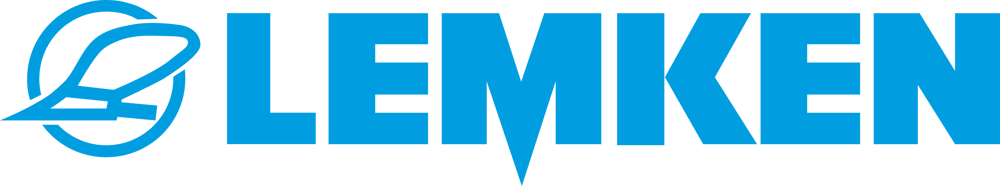 Blaues Lemken-Logo mit einem stilisierten L, das von einem Kreis umgeben ist.