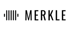 Logo mit schwarzen vertikalen Balken, die wie ein Sound-Equalizer aussehen, und dem schwarzen Schriftzug "MERKLE".