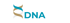 Logo mit einer DNA-Doppelhelix in Türkis, Weiß und Beige neben dem weißen Text „PRAXIS“ über dem türkisen Text „DNA“.