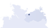 Eine Karte von Nordaustralien mit einer Markierung am Golf von Carpentaria.