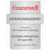 Finanzwelt Siegel Herausragend für Phönix Maxpool Gruppe AG, Kategorie Vertriebsunterstützung, Maklerpoolstudie 2026.