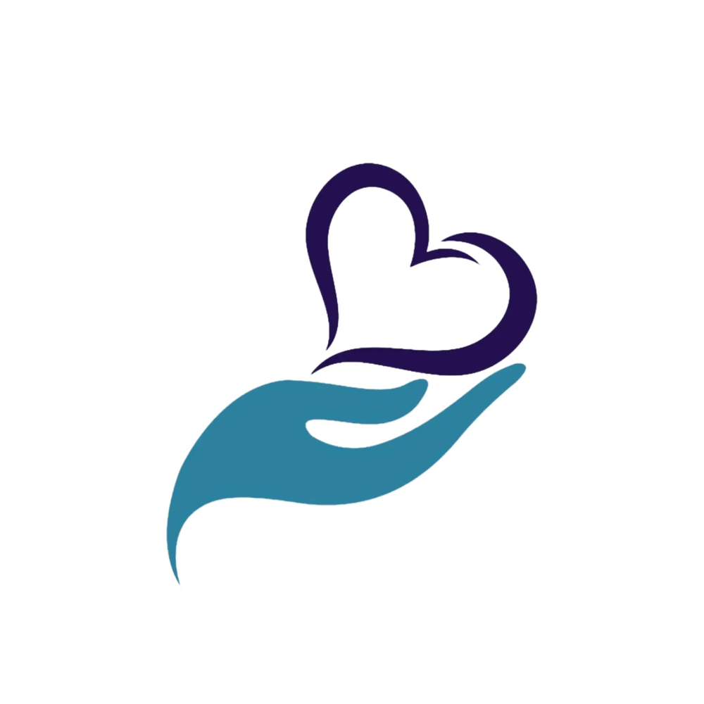 Eine Hand hält ein Herz.