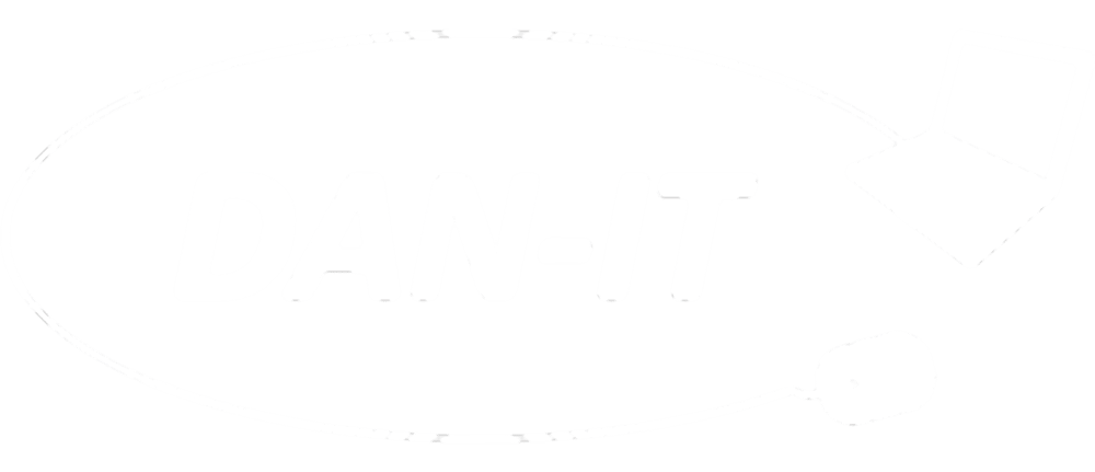 DAN-IT Logo mit Laptop und Maus in weißer Umrandung auf grünem Hintergrund.