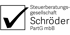 Häkchen in einem Quadrat und der Text "Steuerberatungsgesellschaft Schröder PartG mbB".