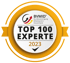 Ein Siegel als Top 100 Experte.