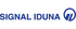 SIGNAL IDUNA Logo mit blauem Schriftzug und einem stilisierten "SI" in einem Kreis.