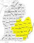 Bay county, Clinton county, Genesee county, Gratiot county, Ingham county, Jackson county, Lapeer county, Livingston county, Macomb county, Midland county, Oakland county, Saginaw county, Sanilac county, Shiawassee county, St. clair county, Tuscola county, Washtenaw county, Wayne county