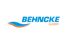 BEHNCKE GmbH Logo mit blauem Schriftzug und orange-blauem Wellensymbol.