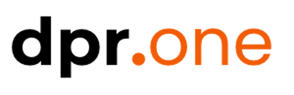 Logo mit dem Text "dpr.one", wobei "dpr" schwarz und ".one" orange ist.