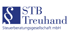 Logo der STB Treuhand Steuerberatungsgesellschaft mbH mit blauem Paragraphenzeichen auf weißem Hintergrund.