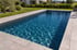 Pool mit dunkelgrauer Poolfolie