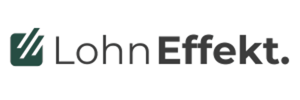 Logo mit LohnEffekt und einem stilisierten Diagramm.