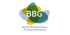 Logo mit verschlungenen, farbigen Ovalen in Gelb, Grün, Blau und Grau, darüber der Text "BBG", darunter "Bundesbeschaffung GmbH".
