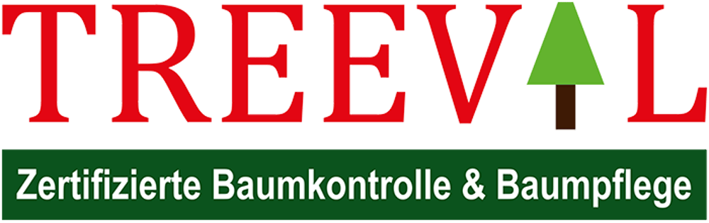 Baumpflege & Baumkontrolle Treeval Logo (mit subline