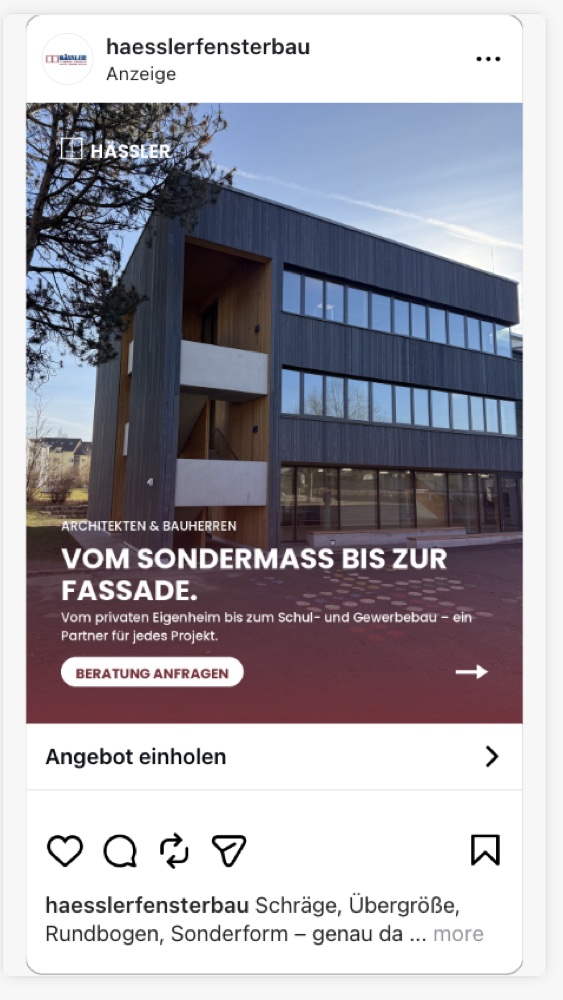 Anzeige für Hässler Fensterbau