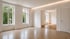 Fertig renovierter Wohnraum mit Eichenboden, Decke und Lichtintegration