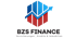 Logo von BZS FINANCE mit blau-rotem 3D-Balkendiagramm und aufsteigendem Pfeil, darunter "Versicherungen, Kredite & Immobilien".