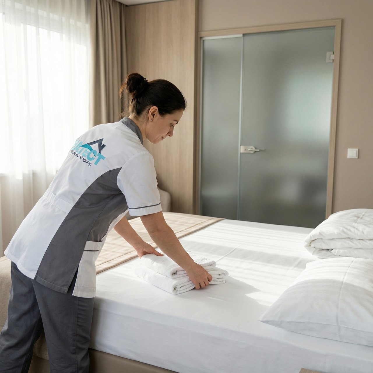 Zimmerreinigung in einem Hotel
