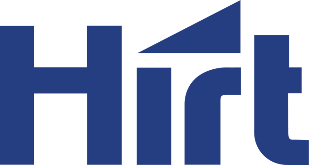 Blaues Hirt-Logo auf dunkelgrünem Hintergrund.