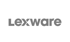 Lexware-Logo in schwarzer Schrift auf dunkelgrünem Hintergrund.