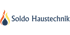 Logo von Soldo Haustechnik mit stilisierter Flamme in Orange und Gelb über einer blauen Träne.