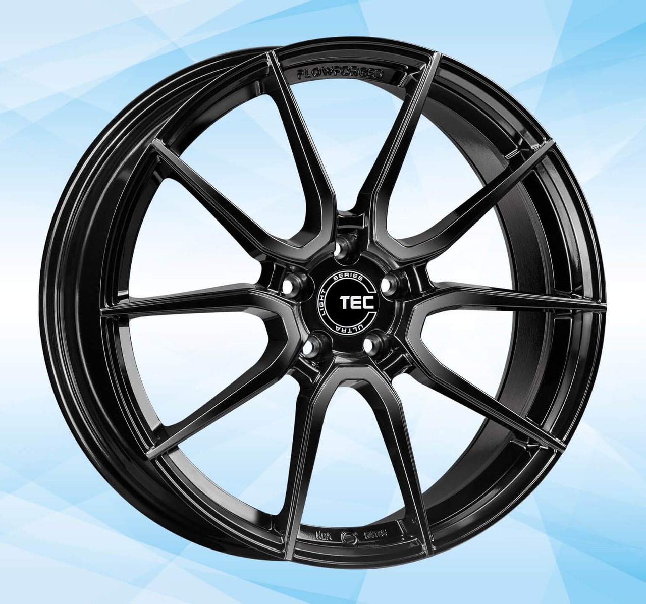 Close-up of a TEC Speedwheels alloy wheel showing spokes and rim flange