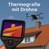 Drohnen-Thermografie am Gebäuder oder Haus vom Energieberater. Baden-Württemberg, Rastatt, Baden-Baden, Karlsruhe