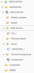 Eine hierarchische Liste von Ordnern und Dateien mit Beschriftungen wie "APPLICATION", "Data Sources", "DS_1", "Planning Objects".