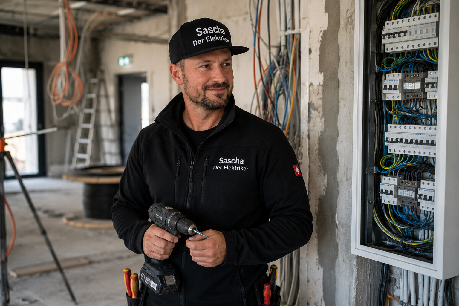 Sascha Mylius – Elektromeister im Einsatz auf der Baustelle