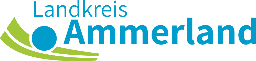 Logo von Lügde: Rote Skyline, blauer Hügel, Schriftzug "Lügde Staatlich anerkannter Erholungsort".
