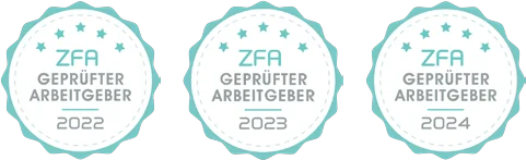 ZFA geprüfter Arbeitgeber 2022, 2023 und 2024