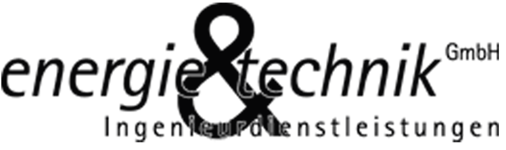 Energietechnik Ingenieurdienstleistungen GmbH Logo in Schwarz auf grünem Hintergrund.