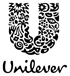 Schwarzes Unilever-Logo mit einem großen „U“ aus verschiedenen Symbolen und dem Wort „Unilever“ darunter.