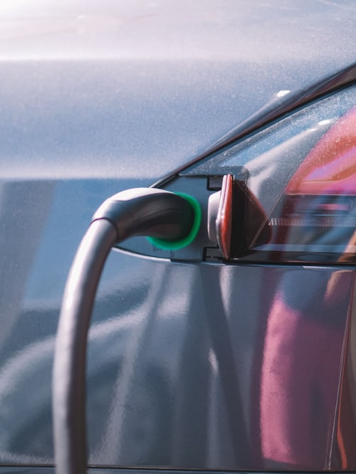 EV plugged in for overnight off-peak home charging in Santa Ana