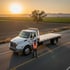 Hanford Towing Service flatbed tow truck