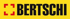 Bertschi Logo mit schwarzem Schriftzug und rotem quadratischem Symbol auf gelbem Hintergrund.