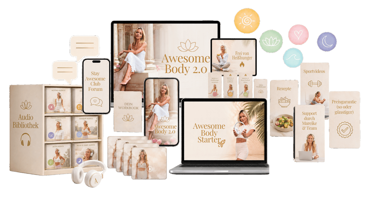 Die komplette Awesome-Welt: Awe App, Desktop-Mitgliederbereich, Programm und Audio-Bibliothek
