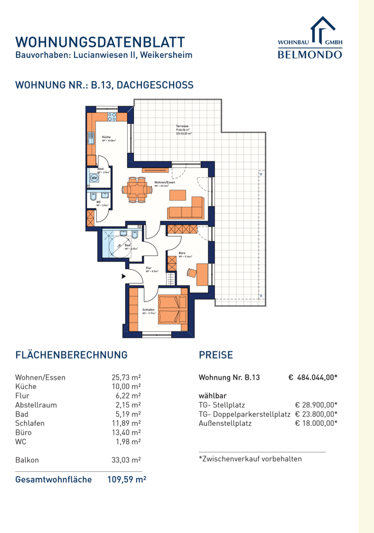 Grundriss Wohnung B.13