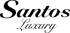Schwarzer Text in kursiver Schrift, "Santos" oben, "Luxury" darunter.