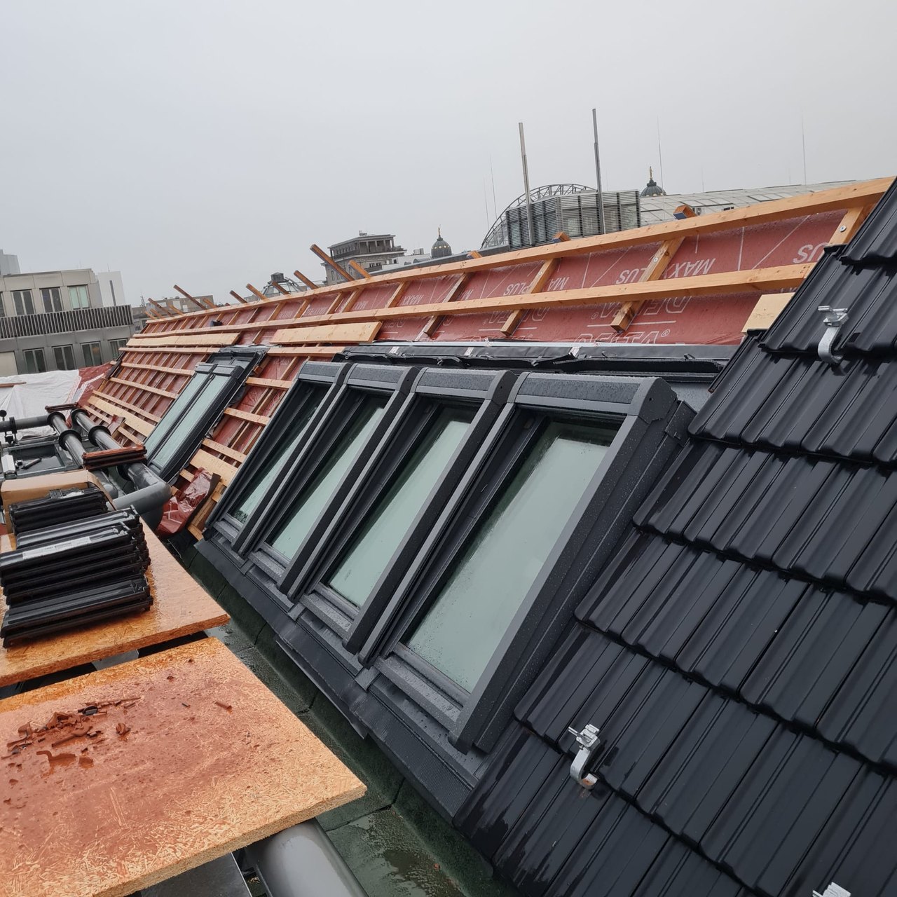 Dachfenster Reihe